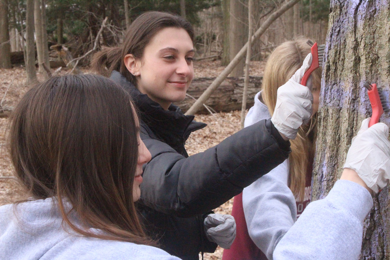 Volunteer clean-up with IHA students