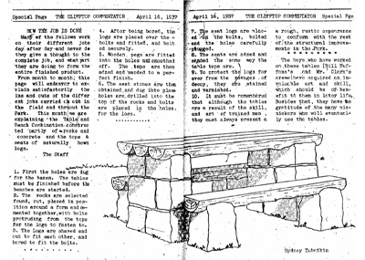 "How the Job is Done" A special two-page feature from the April 16, 1937 issue of The Clifftop Commentator, the Camp-produced “newspaper” of Company 1042 of the Civilian Conservation Corps. | PIPC archives